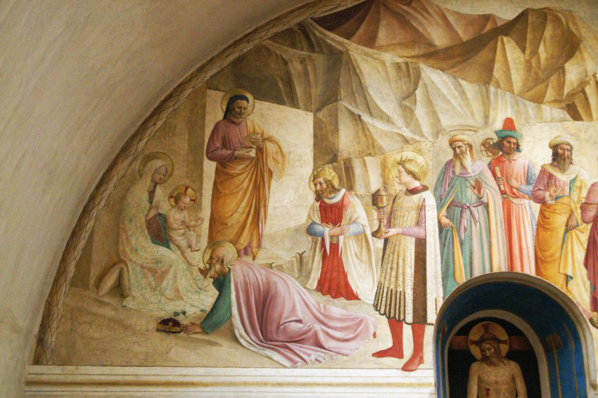 Fresque de FRA ANGELICO, dominicain et grand peintre du XVème siècle au couvent Saint Marc à FLORENCE