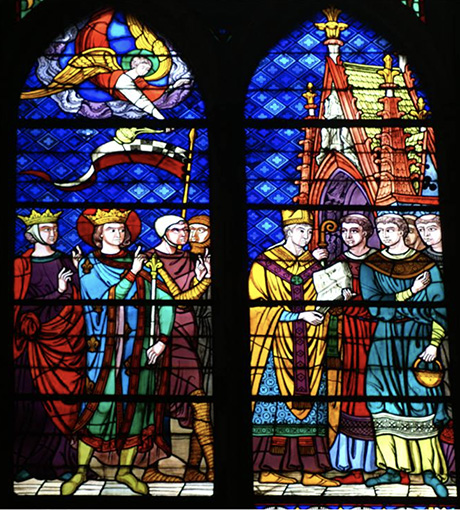 La visite de l'abbaye par le roi Dagobert